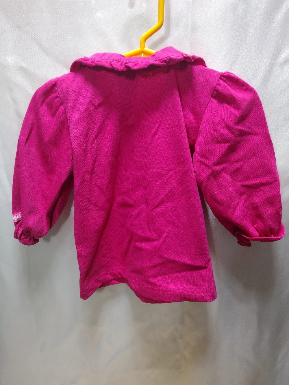 Vintage Baby OshKosh Bgosh Pink Long Sleeve Flower Polo Shirt Girl 3-6M USA Made